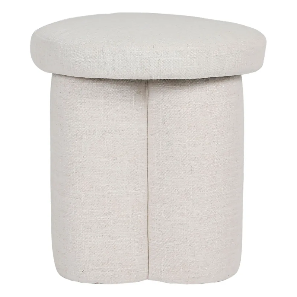 Tabouret en lin écru - Minimal