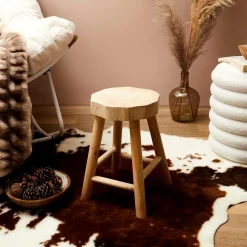 Tabouret en paulownia naturel h40cm - harald