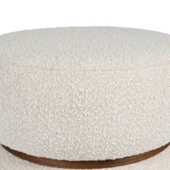 Tabouret en tissu et pin blanc - Alpinia