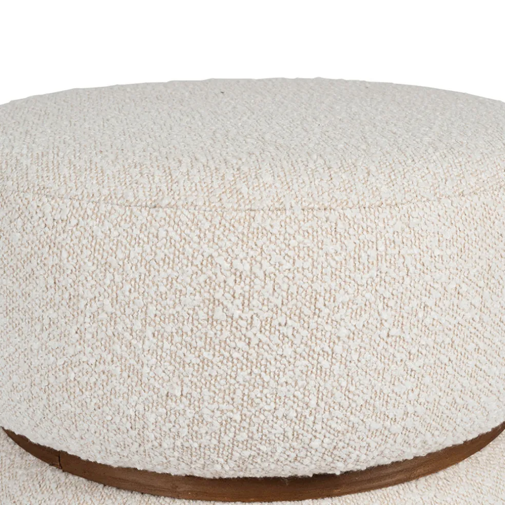 Tabouret en tissu et pin blanc - Alpinia