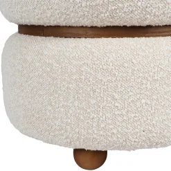 Tabouret en tissu et pin blanc - Alpinia