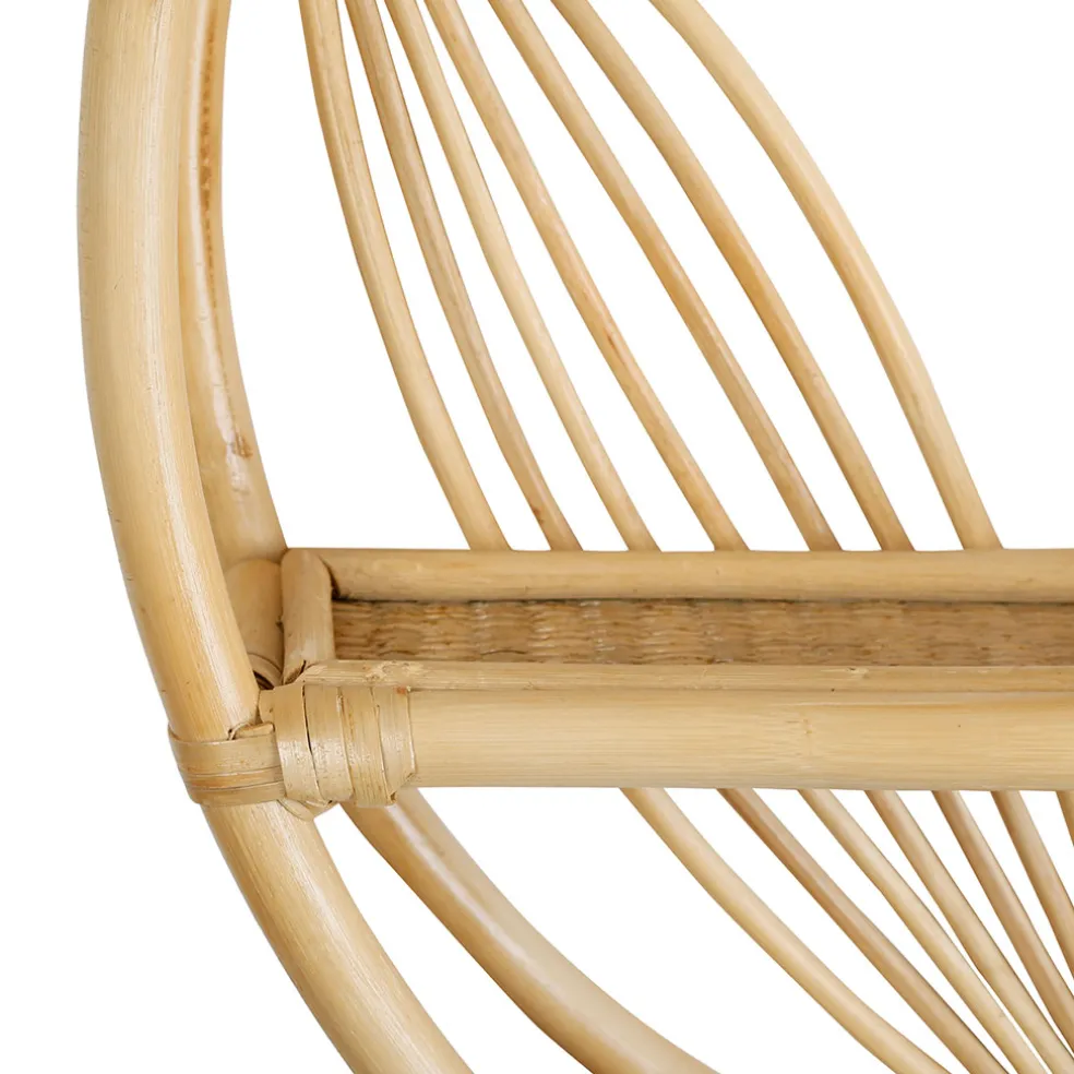 Étagère murale 2 niveaux en rotin naturel d60cm - Gispsy