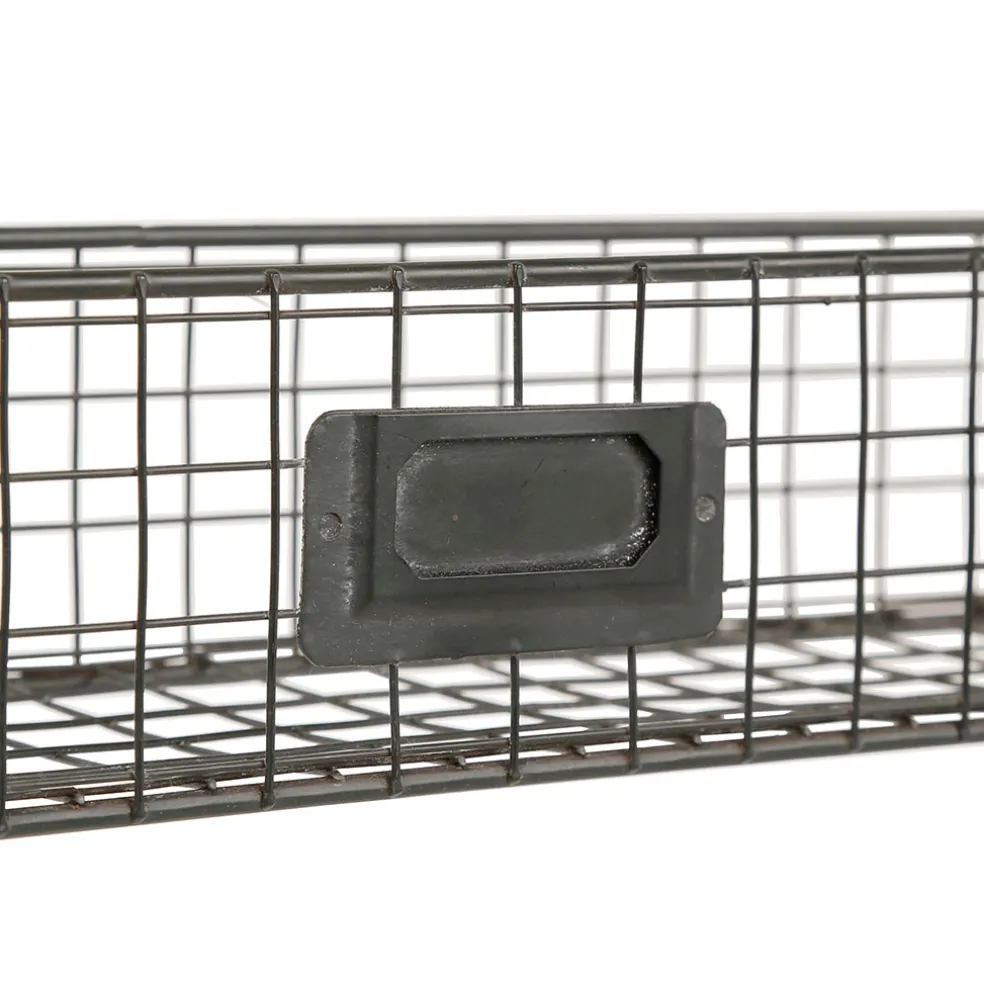 Étagère murale avec dévidoir en fer noir