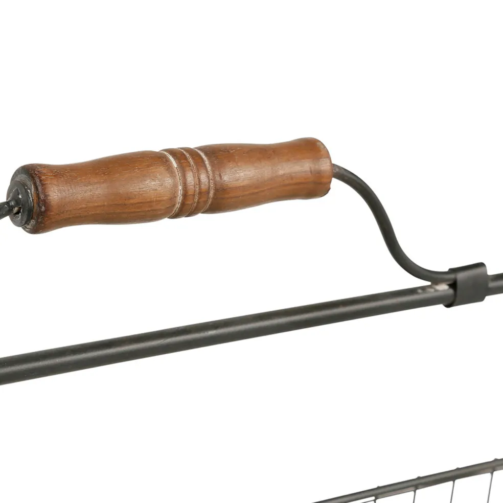 Étagère murale avec dévidoir en fer noir