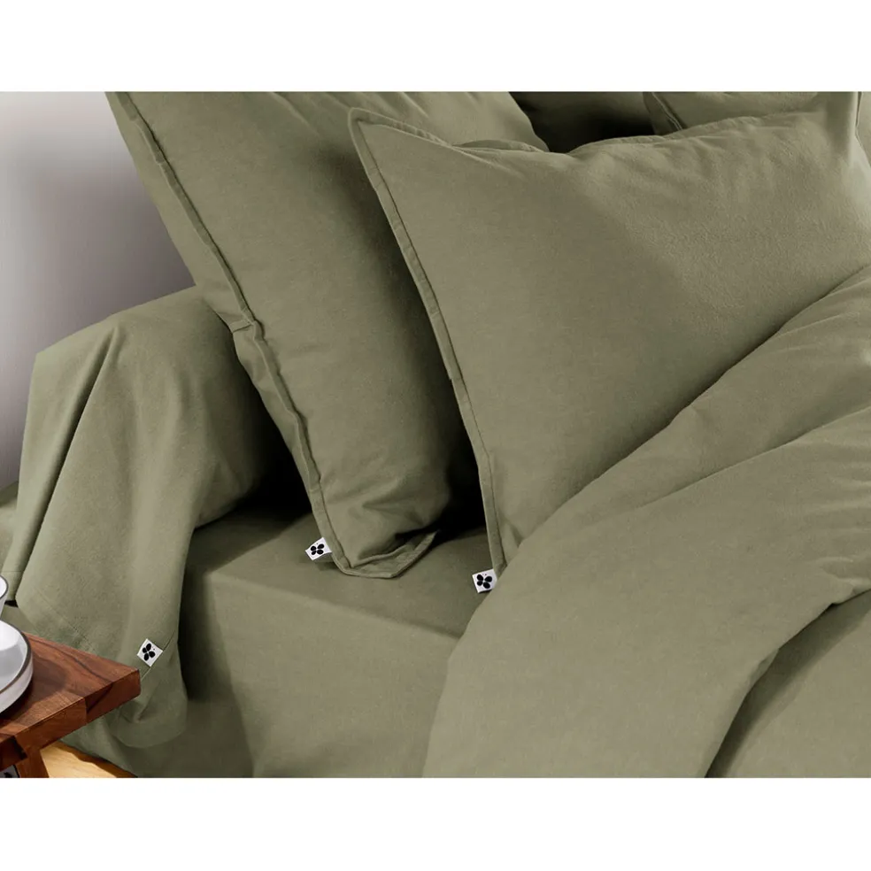 Taie d'oreiller en flanelle romarin 50x70cm - Candice