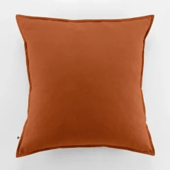 Taie d'oreiller en flanelle tomette 63x63cm - Candice