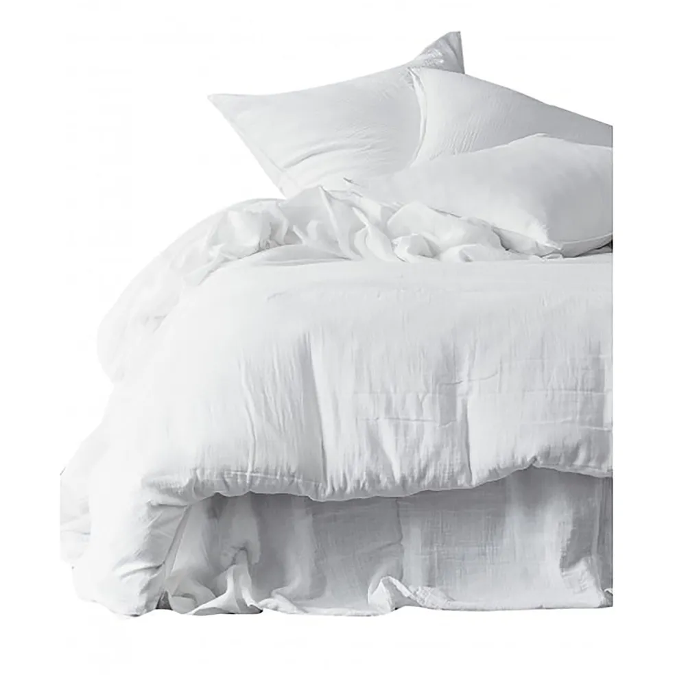 Taie d'oreiller en gaze de coton blanc 65x65cm - Dili