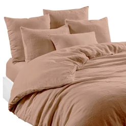 Taie d'oreiller en lin et coton cimarron 65x65cm - Limy