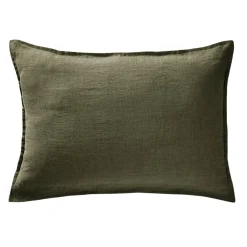 Taie d'oreiller en lin lavé thym 50x70cm - Soline