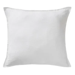 Taie d'oreiller en lin lavé craie 60x60cm - Soline