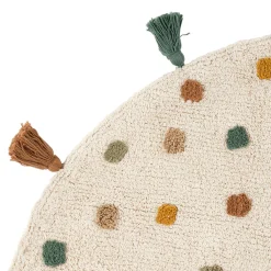 Tapis à pois tufté multicolore d100cm coton - sweet dream