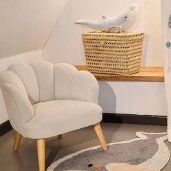 Tapis baleine tufté en coton bleu - Banquise