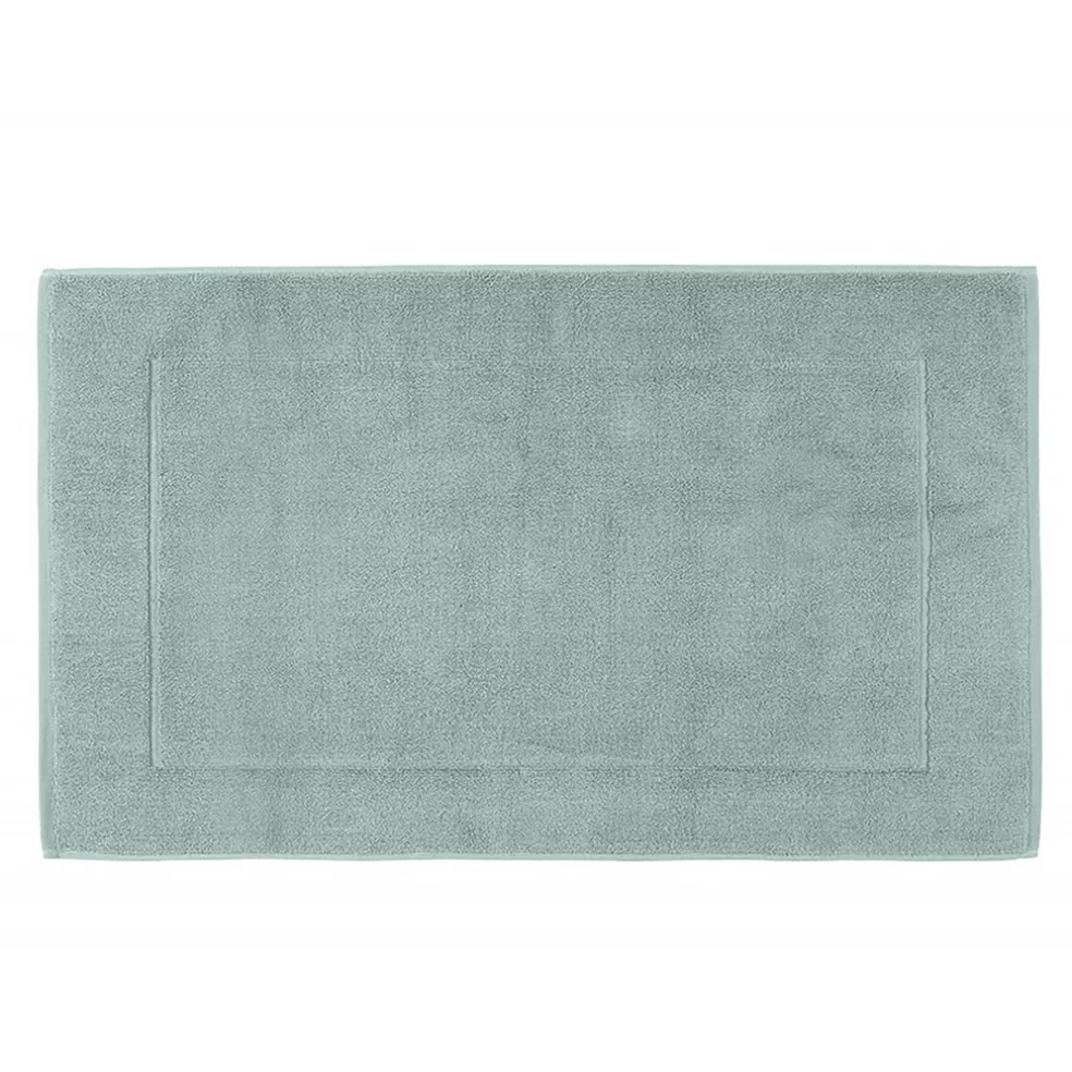 Tapis de bain en coton céladon 50x85cm - Grand Hotel
