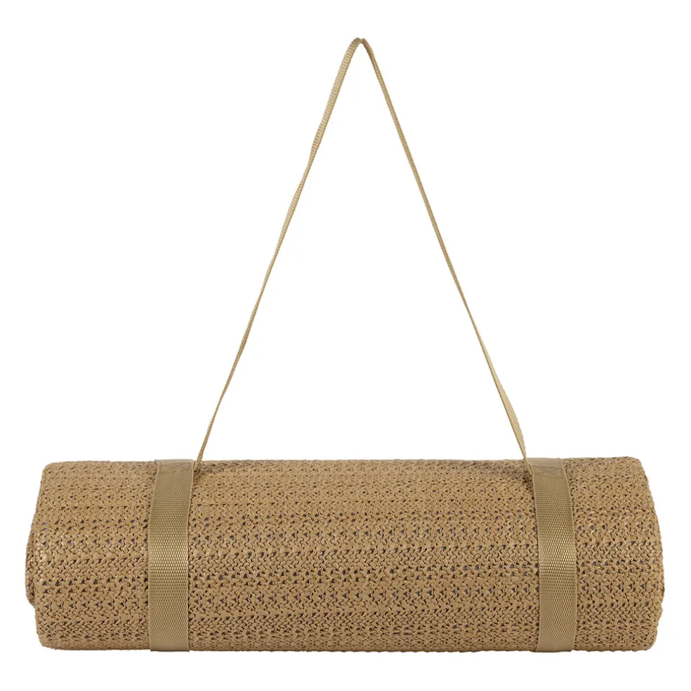 Tapis de plage effet cannage naturel 180x120cm - Garden