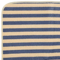 Tapis de plage en tissu rayé indigo et naturel 180x120cm - Medi