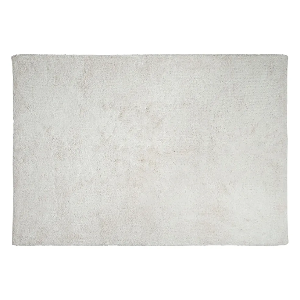 Tapis en coton blanc tufté 140x95cm - Banquise