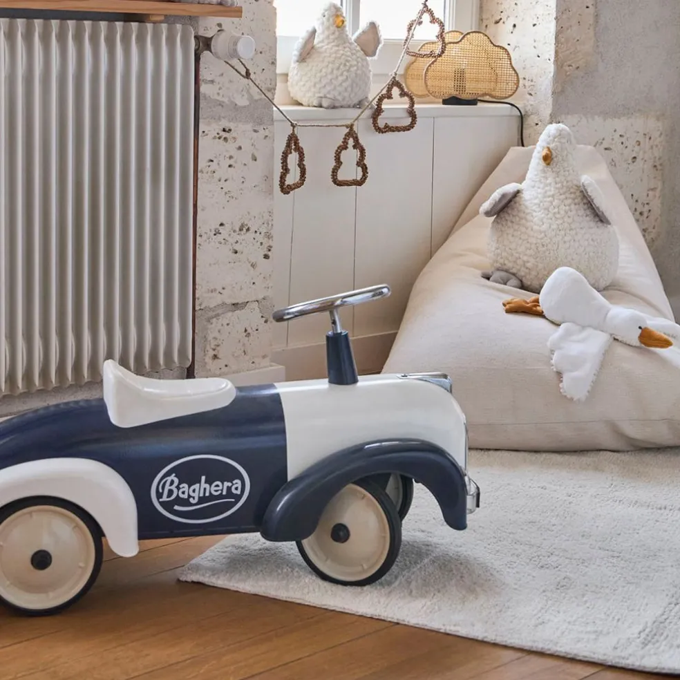 Tapis en coton blanc tufté 140x95cm - Banquise