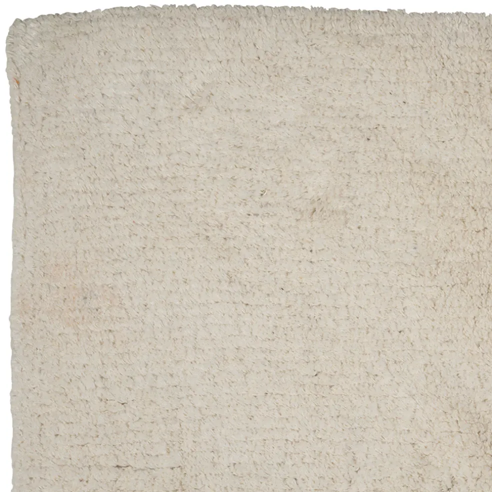 Tapis en coton blanc tufté 140x95cm - Banquise