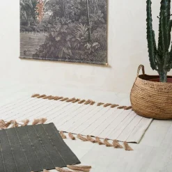 Tapis en coton et jute écru 140x70cm - Kolore