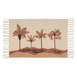 Tapis en coton terracotta 90x60cm - Tropic Étoile