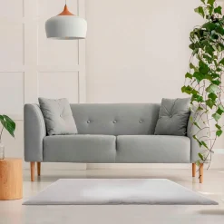 Tapis immitation fourrure ecru 120x170cm