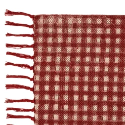 Tapis la campagne rouge 120x80cm en coton