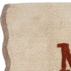 Tapis More amor en coton terracotta 90x60cm - Nomadea