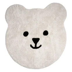 Tapis ours en coton blanc et noir - Songes