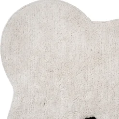 Tapis ours en coton blanc et noir - Songes