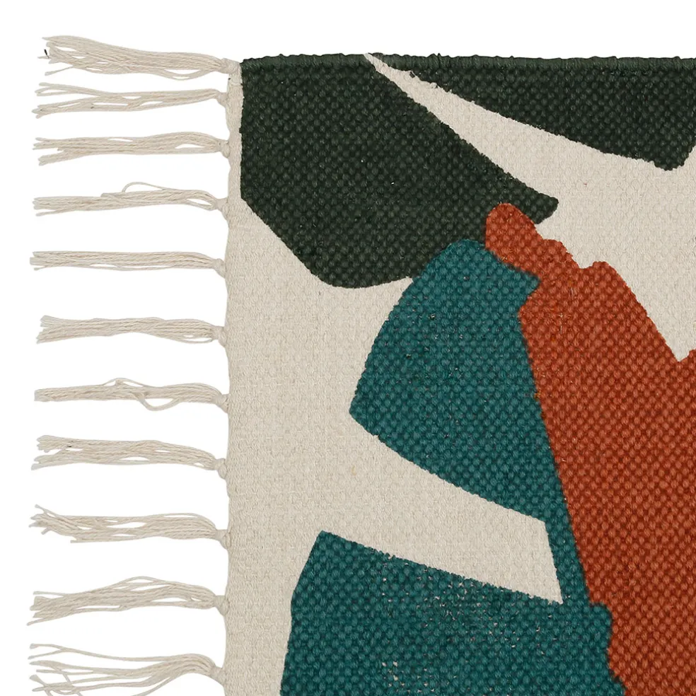 Tapis rectangle en coton multicolore 120x80cm - Seguia