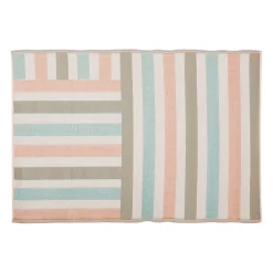 Tapis rectangle en plastique beige 180x120cm - Palma