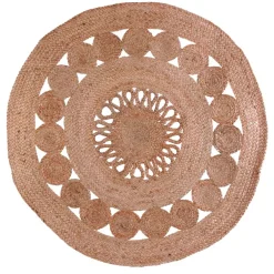 Tapis rond en jute ajoure d90cm