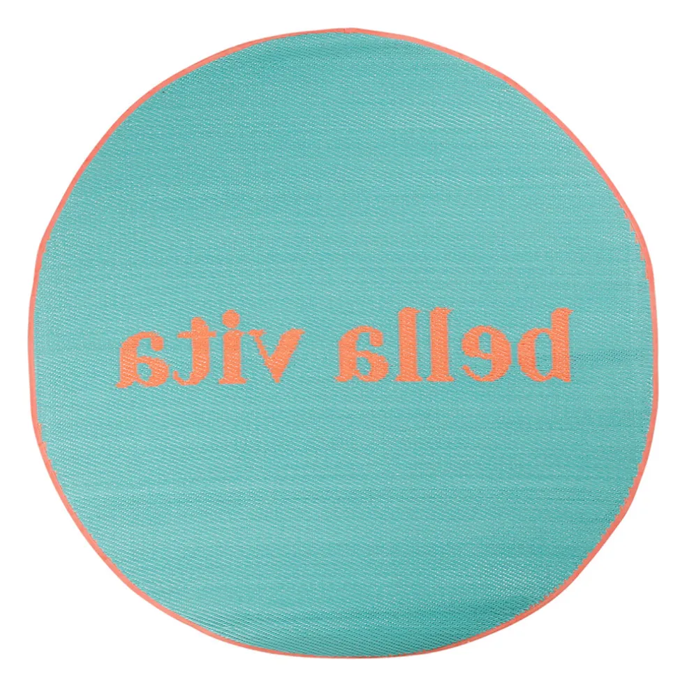Tapis rond en plastique corail d120cm - Palma