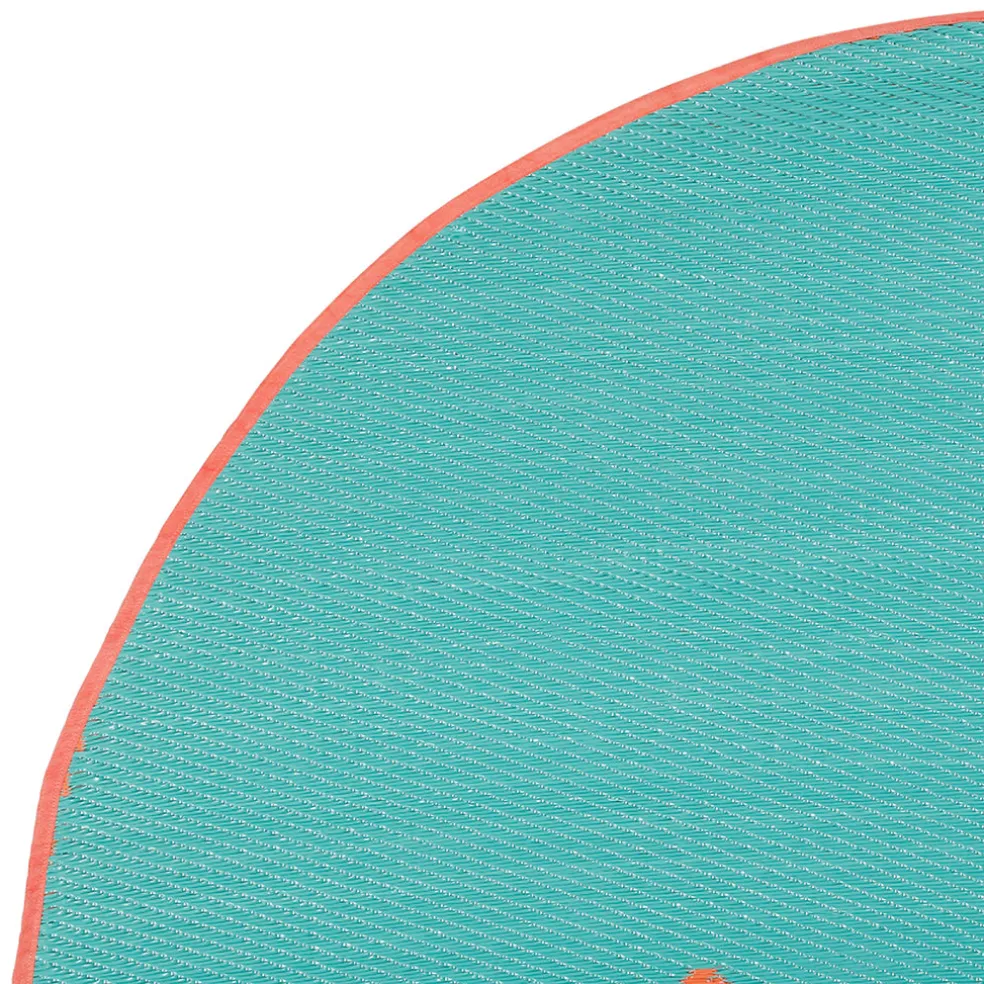 Tapis rond en plastique corail d120cm - Palma