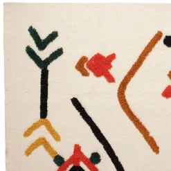 Tapis Titica naturel et Orange 200X140cm