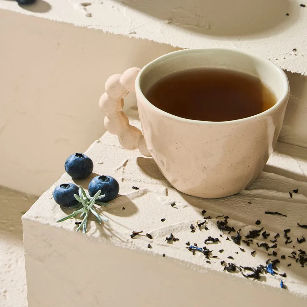 Tasse de thé en grès écru moucheté 25cl - Organic