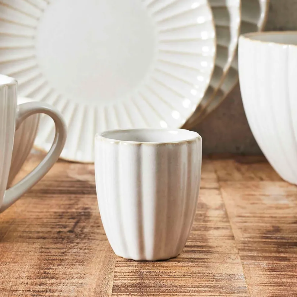 Tasse en céramique beige 12cl - Vlora