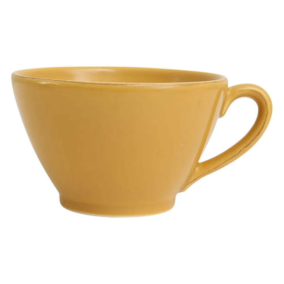 Tasse en faïence moutarde - campagne