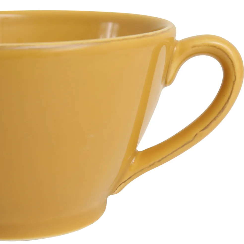 Tasse en faïence moutarde - campagne