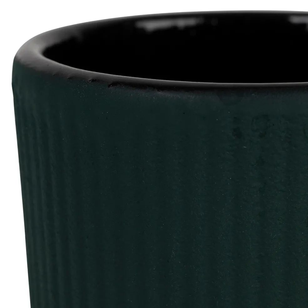 Tasse en fonte vert 12cl - Tresse