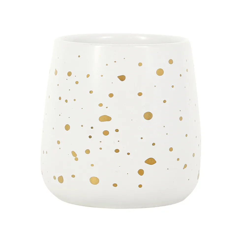 Tasse en grès blanc et doré 20cl - Astre