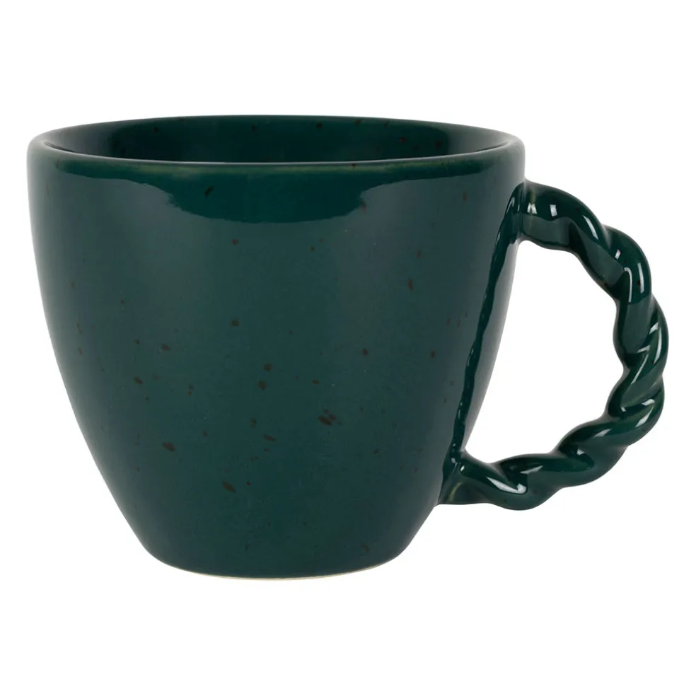 Tasse en grès émeraude moucheté 33cl - Organic