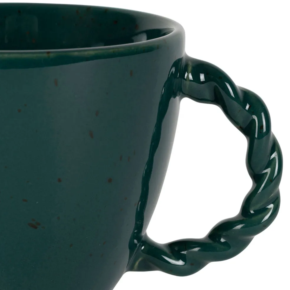 Tasse en grès émeraude moucheté 33cl - Organic