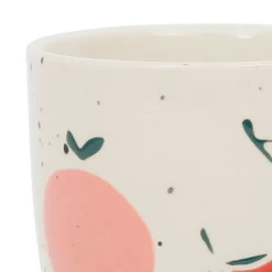 Tasse en grès moucheté blanc 17.5cl - Les Fruits