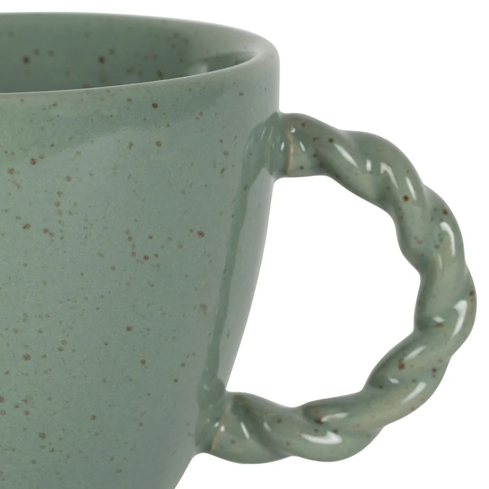 Tasse en grès sauge moucheté 33cl - Organic