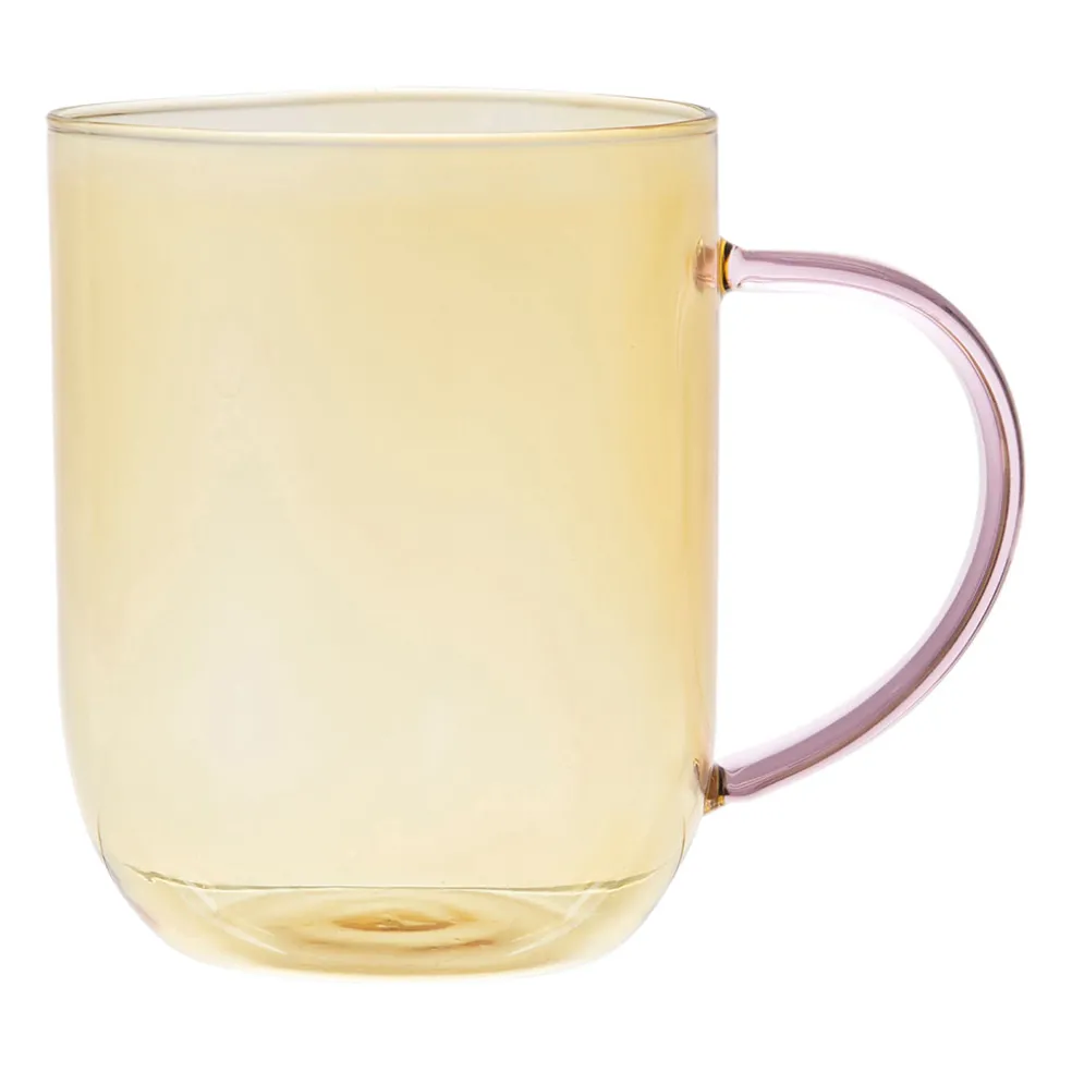 Tasse en verre borosilicate jaune clair 40cl - Funny