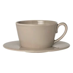 Tasse et sous-tasse en faience mastic - constance