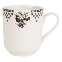 Tasse haute en faïence anthracite 34.5cl - Damier