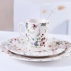 Tasse haute en faïence multicolore - p'tites fleurs
