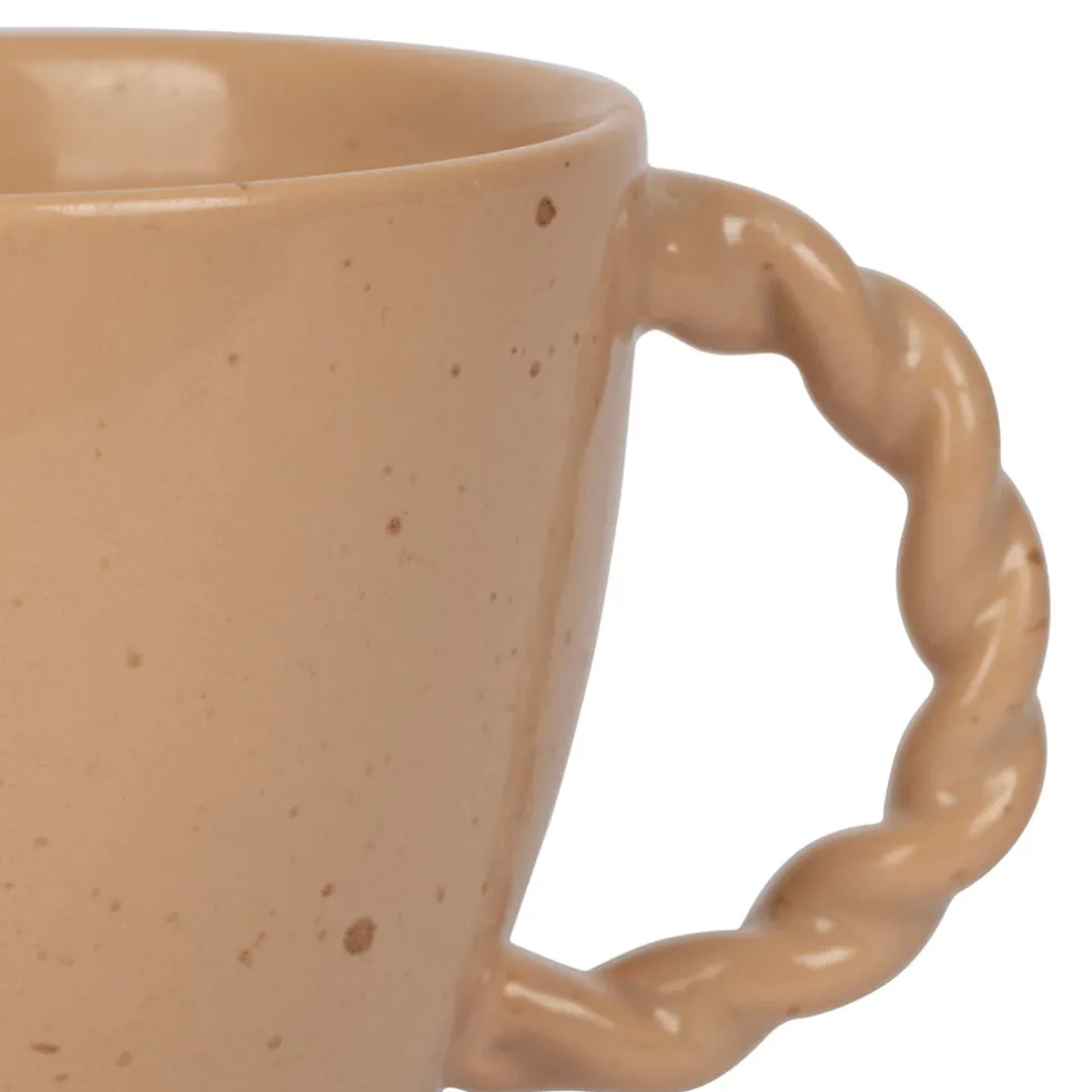 Tasse moucheté en grès nude 33cl - Organic